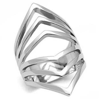 Šperky4U Extravagantní ocelový prsten - velikost 62 - AL-0089-62
