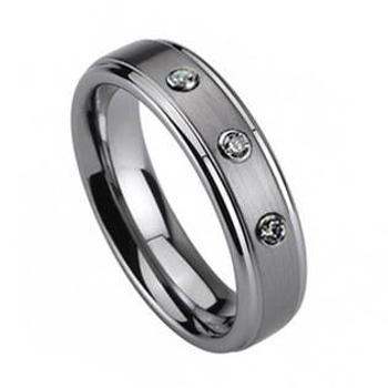 NUBIS® NWF1005 Dámský snubní prsten se 3mi zirkony - velikost 60 - NWF1005-5ZR-60