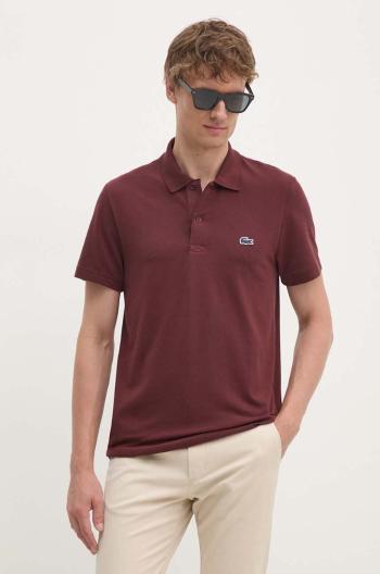 Polo tričko Lacoste vínová barva, DH5522