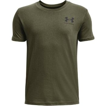 Under Armour SPORTSTYLE LEFT CHEST Chlapecké tričko s krátkým rukávem, tmavě zelená, velikost