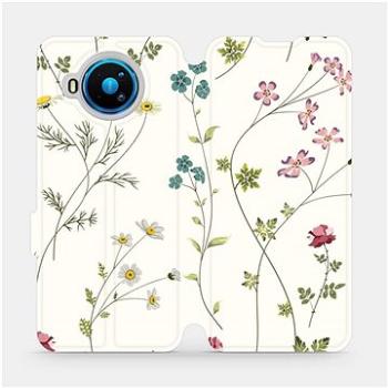 Flipové pouzdro na mobil Nokia 8.3 5G - MD03S Tenké rostlinky s květy (5903516330461)