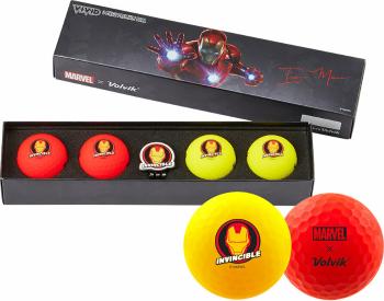 Volvik Vivid Marvel 2.0 4 Pack Golf Balls Iron Man Golfové míčky