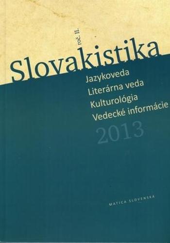 Slovakistika 2013 - Sedlák Imrich