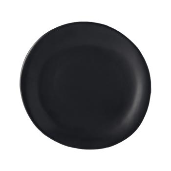 Nepravidelný mělký talíř MODERN BLACK MIJ 25 cm