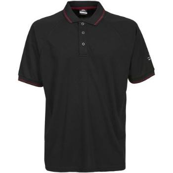 Trespass Pánské tričko s límečkem BONINGTON, Černá / červená, XS