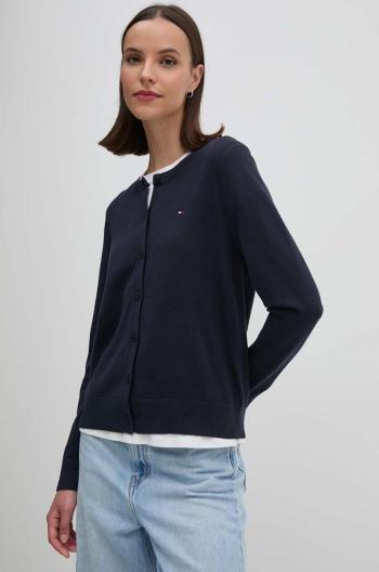 Kardigan Tommy Hilfiger dámský, tmavomodrá barva, lehký, WW0WW42370