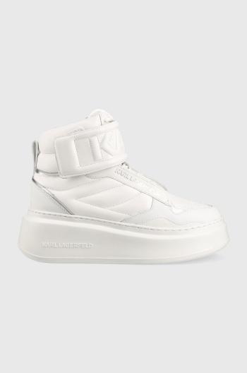 Kožené sneakers boty Karl Lagerfeld Anakapri bílá barva