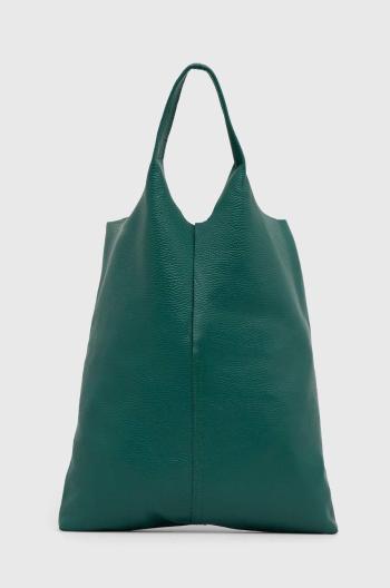 Kožená kabelka Answear Lab zelená barva