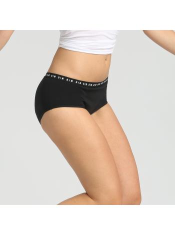 Menstruační kalhotky DIM MENSTRUAL BOXER - Menstruační kalhotky s nohavičkou - černá