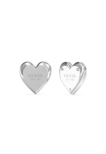 Guess Ocelové náušnice se srdíčkem All You Need Is Love JUBE04209JWRHT/U