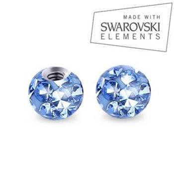 NUBIS® Náhradní kulička s krystaly Swarovski®, 3 mm, závit 1,2 mm - ND01023-03-LB