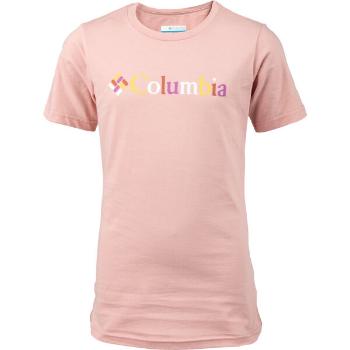 Columbia SWEAT PINES GRAPHIC SHORT SLEEVE TEE Dětské triko, růžová, velikost L