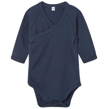 Babybugz Dětské zavinovací body s dlouhým rukávem Kimono - Námořní modrá | 3-6 měsíců