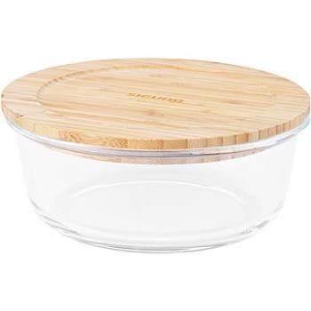 Siguro Dóza na potraviny Glass Seal Bamboo 0,95 l, 7 x 17 x 17 cm (SGR-FO-G309BB)