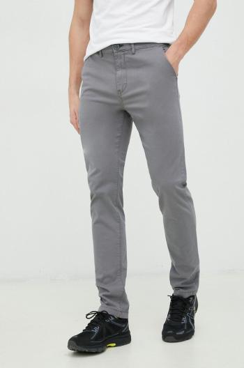 Kalhoty Napapijri pánské, šedá barva, jednoduché