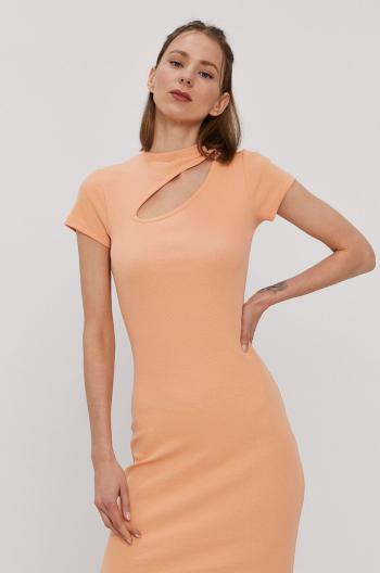 Šaty Only oranžová barva, mini, přiléhavé
