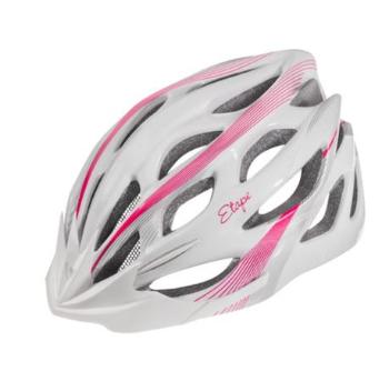 Etape – dámská cyklistická přilba VESPER, bílá/růžová L/XL 58-61 cm