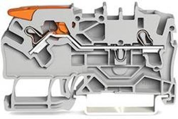 Průchodková svorka WAGO 2102-1201, pružinové připojení , 5.20 mm, šedá, 50 ks