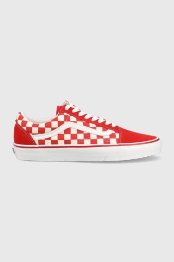 Tenisky Vans Old Skool Primary Check pánské, červená barva