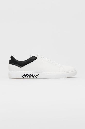Kožené sneakers boty Armani Exchange bílá barva
