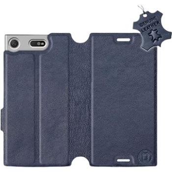 Flip pouzdro na mobil Sony Xperia XZ1 Compact - Modré - kožené -   Blue Leather (5903226521494)