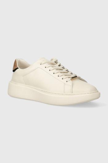 Kožené sneakers boty BOSS Amber béžová barva, 50517207