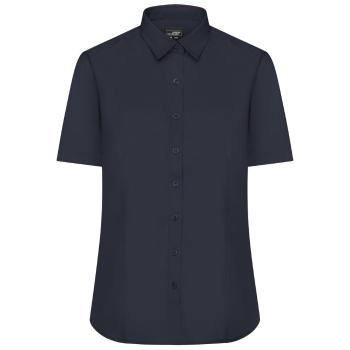 James & Nicholson Dámská košile s krátkým rukávem JN679 - Tmavě modrá | XS