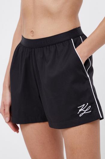 Pyžamové šortky Karl Lagerfeld dámské, černá barva
