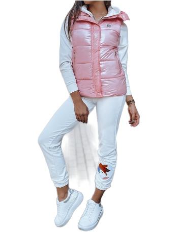 Světle růžová dámská prošívaná vesta vel. XL