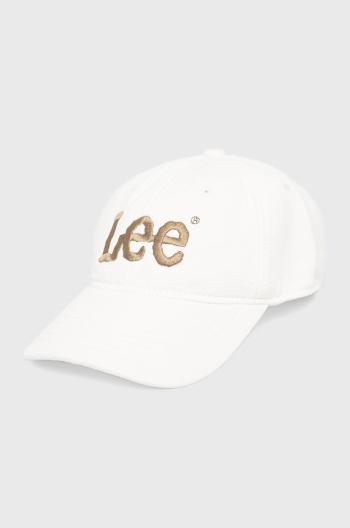 Čepice Lee bílá barva, hladká