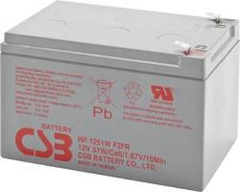 Olověný akumulátor CSB Battery HR 1251W high-rate HR1251WF2, 12 Ah, 12 V