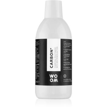 WOOM Carbon+ Mouthwash bělicí ústní voda s aktivním uhlím 500 ml