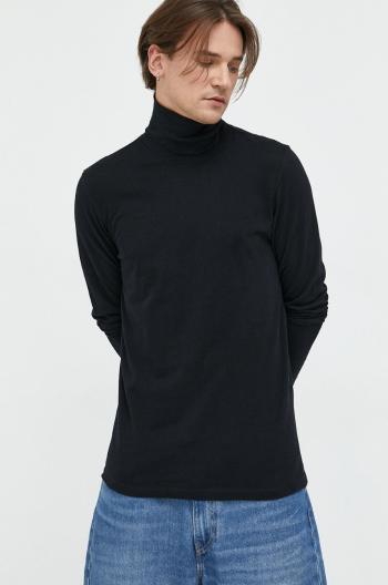 Bavlněné tričko s dlouhým rukávem Premium by Jack&Jones černá barva