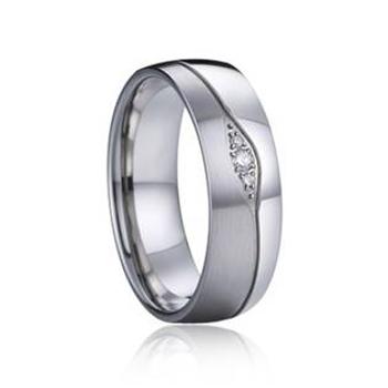 NUBIS® NSS1013 Dámský snubní prsten se zirkony - velikost 58 - NSS1013-Zr-58