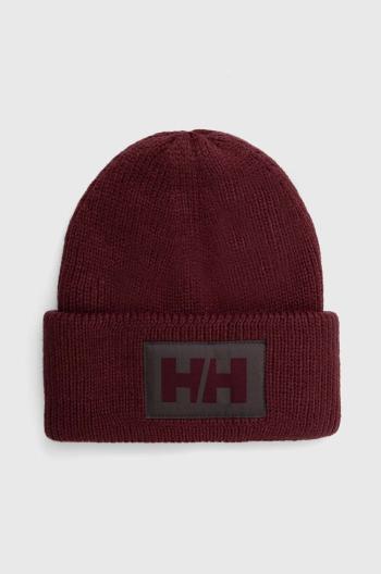 Čepice Helly Hansen HH BOX BEANIE hnědá barva, z husté pleteniny, 53648