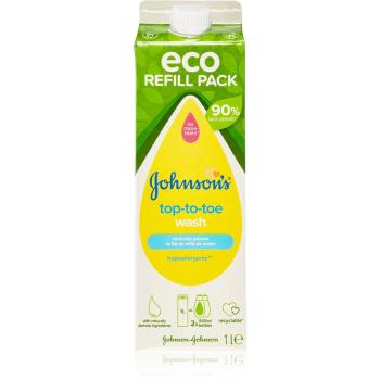 Johnson's® Top-to-Toe mycí gel na tělo a vlasy pro děti od narození náhradní náplň 1000 ml
