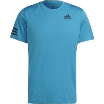 adidas CLUB 3 STRIPES TENNIS T-SHIRT Pánské tenisové tričko, modrá, velikost M