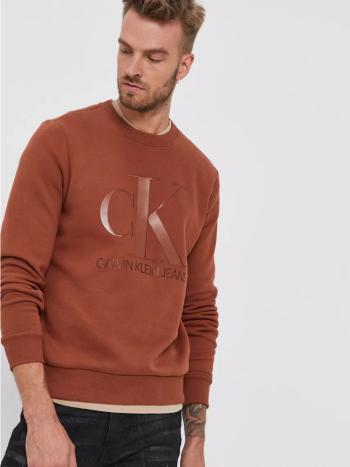 Calvin Klein pánská hnědá mikina - S (GE6)