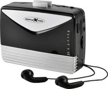 Přenosný přehrávač kazet Walkman Reflexion WMR01BK, černostříbrná