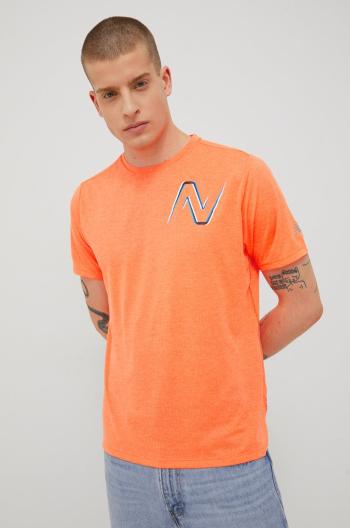 Tréninkové tričko New Balance MT21277VO2 oranžová barva, s potiskem