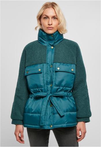 Urban Classics Ladies Sherpa Mix Puffer Jacket jasper - XXL