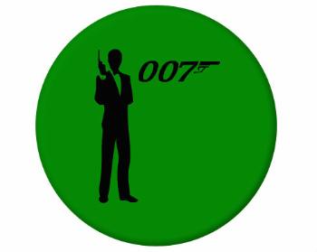 Magnet kulatý plast James Bond