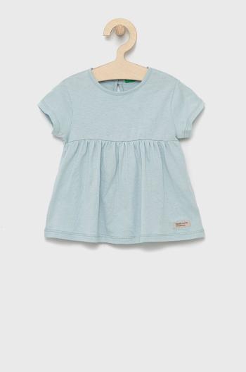 Dětské bavlněné šaty United Colors of Benetton mini, áčková