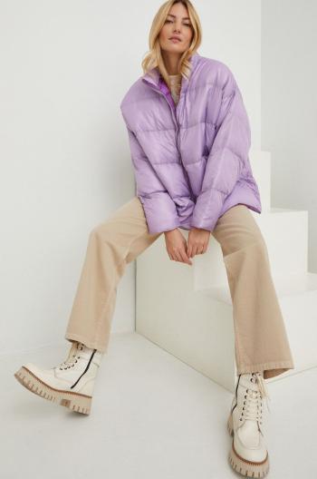 Bunda Answear Lab dámská, fialová barva, zimní, oversize