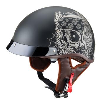 Moto přilba W-TEC Black Heart Longroad  Wings Skull  S (55-56)