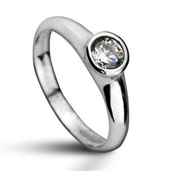 Šperky4U Stříbrný prsten se zirkonem, vel. 55 - velikost 55 - CS2022-55
