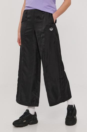 Kalhoty adidas Originals GN3110 dámské, černá barva, hladké