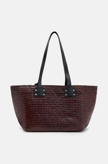 Kabelka AllSaints MOSLEY STRAW TOTE žlutá barva, WB725Z