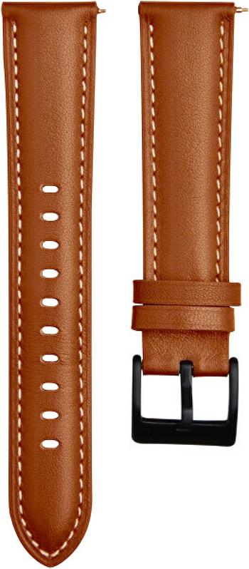 4wrist Kožený řemínek s prošíváním - Light Brown 20 mm