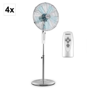 OneConcept Metal Blizzard RC, stojanový ventilátor, sada 4 ks, 50 W, 41 cm, dálkový ovladač